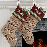 Personalized Dog Christmas Stocking For Pets - Merry Paws - 17775