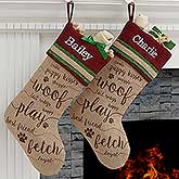 Personalized Dog Christmas Stocking For Pets - Merry Paws - 17775