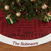 Embroidered Winter Melody Christmas Tree Skirt - 17777