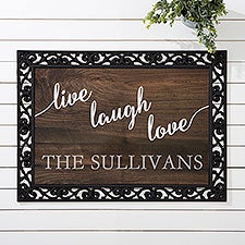 Personalized Live Laugh Love Doormats - 17790