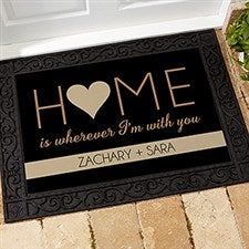 Personalized Romantic Doormats - Home With You - 17792