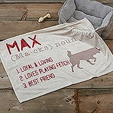 Personalized Dog Blanket - Definition of My Dog - 17796