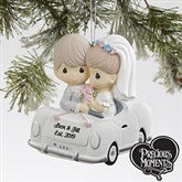 Personalized Just Married Christmas Ornament - Wedding Car - 17817
