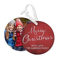 Personalized Together Forever Hanging Photo Ornament Christmas Cards - 17841