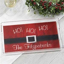 Personalized Christmas Serving Tray - Santa Belt - 17851