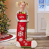 Personalized Oversized Christmas Stockings - Joyful Flurries - 17853