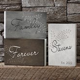 Personalized Elegant Decor Words Family Shelf Blocks Set - 17857