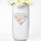 Personalized Flower Vase - Close To Her Heart - 17860