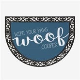 Personalized Half Round Doormat - Woof & Meow - 17867