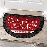 Personalized Half Round Doormat - Christmas Quotes - 17872