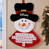 Personalized Christmas Countdown Calendar - Snowman - 17892