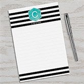Personalized Notepads - Modern Stripe Design - 17923