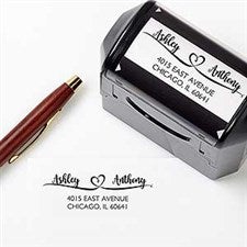 Personalized Address Stamp - Loving Pair - 17926