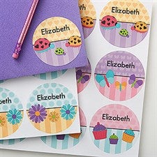 Personalized Kids Name Stickers For Girls - 17927