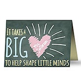 Personalized Teacher Appreciation Card - A Teacher's Heart - 17930