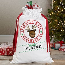 Personalized Santa Sack - Reindeer Mail - 17935