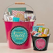 Personalized Teacher Gifts - Mini Metal Bucket - 17942