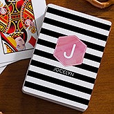 Personalized Womens Playing Cards - Modern Stripe - 17950