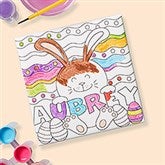 Personalized Coloring Canvas Print - Easter Bunny - 17955