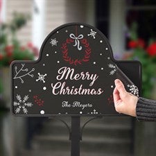 Personalized Yard Stake & Garden Sign - Holiday Wishes - 17962