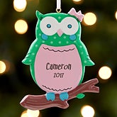 Personalized Owl Ornament - Owl I Want For Christmas - 17980
