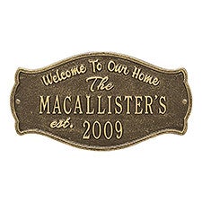 Personalized Welcome Home Plaque - 18029D