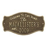 Personalized Welcome Home Plaque - 18029D