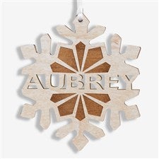 Personalized Wooden Snowflake Christmas Ornament - 18059