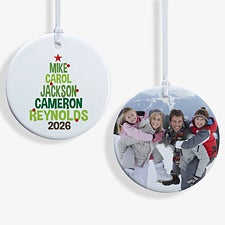 Personalized Family Tree Christmas Ornaments - 18061