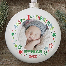 Personalized Baby's First Christmas Photo Ornament - 18067