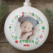 Personalized Babys First Christmas Photo Ornament - 18067