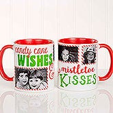 Christmas Photo Mugs - Candy Cane Wishes, Mistletoe Kisses - 18072