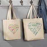 Personalized Canvas Tote - Close To Her Heart - 18104