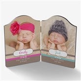 Personalized Photo Plaque for Twins - 18105