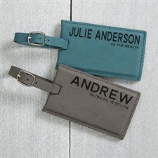 Bold Style Personalized Leather Luggage Tags - 18119