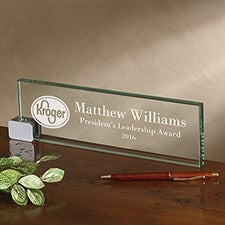 Kroger Engraved Glass Nameplate - 18139