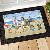 Personalized Doormats - Summer Fun Family Characters - 18209