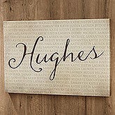 Family Names Personalized Canvas Prints - 18233
