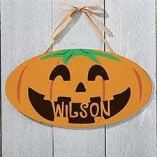 Personalized Halloween Signs - Happy Jack O Lantern - 18254