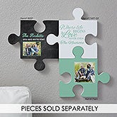 Personalized Puzzle Piece Wall Decor - Textured Designs - 18257