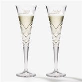 Engraved Crystal Champagne Flutes - Reed  Barton - 18260