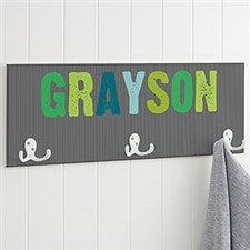 Personalized Coat Rack for Boys - Any Name - 18263