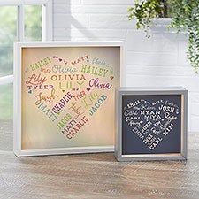 Personalized LED Light Shadow Box - Close To Her Heart - 18265