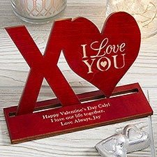 Romantic Wooden Keepsake - XO Heart - 18315