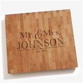 Personalized Butcher Block Cutting Board - Wedding Gift - 18333