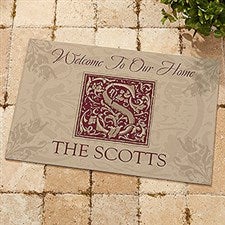 Velma.com Floral Monogram Doormat - 18343