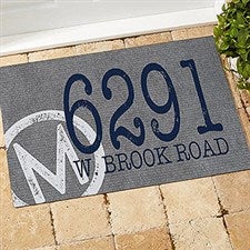 Velma.com Initial Stamped Address Doormat - 18344