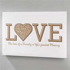 Personalized Love Heart Canvas Prints - 18365