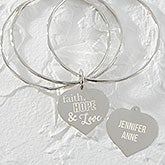 Personalized Charm Bracelet - Faith Hope Love - 18377