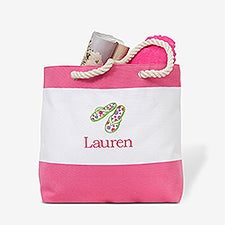 Embroidered Beach Bag - Name or Monogram - 18421